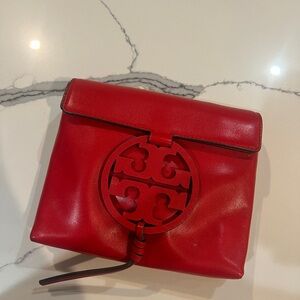 Tory Burch Red Leather Crossbody Bag